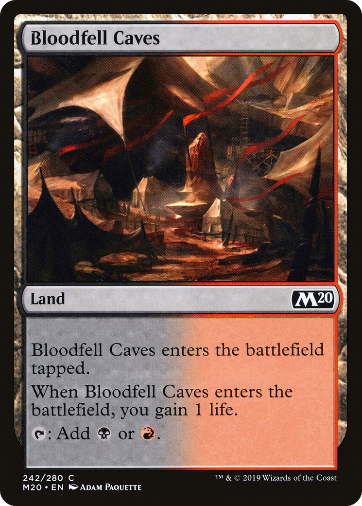 Bloodfell Caves (M20-242) [Core Set 2020] Foil
