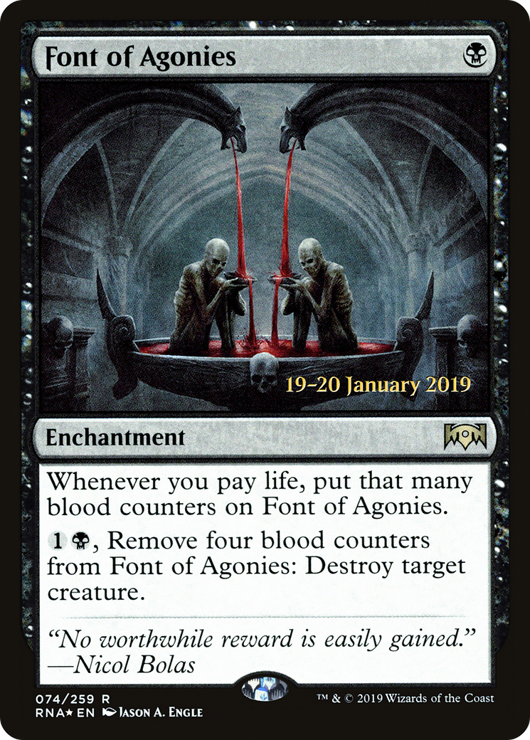 Font of Agonies (PRE-74S) [Ravnica Allegiance Promos] Foil