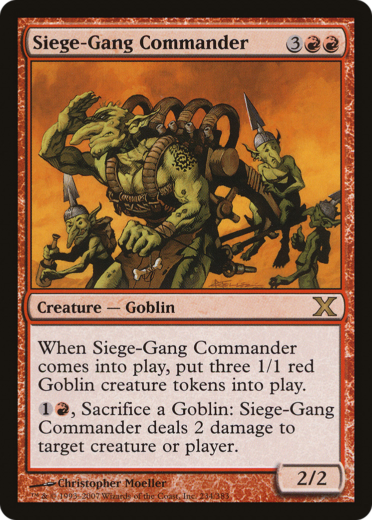 Siege-Gang Commander (10E-234) [Tenth Edition] Foil
