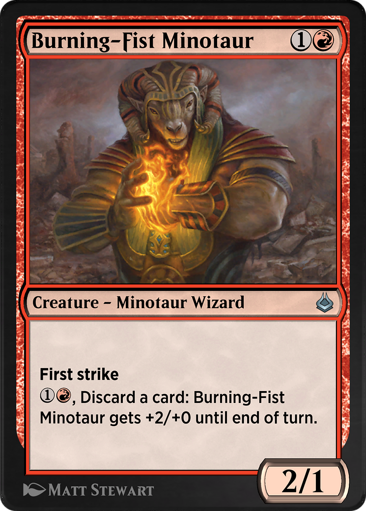 Burning-Fist Minotaur (AKR-143) [Amonkhet Remastered]