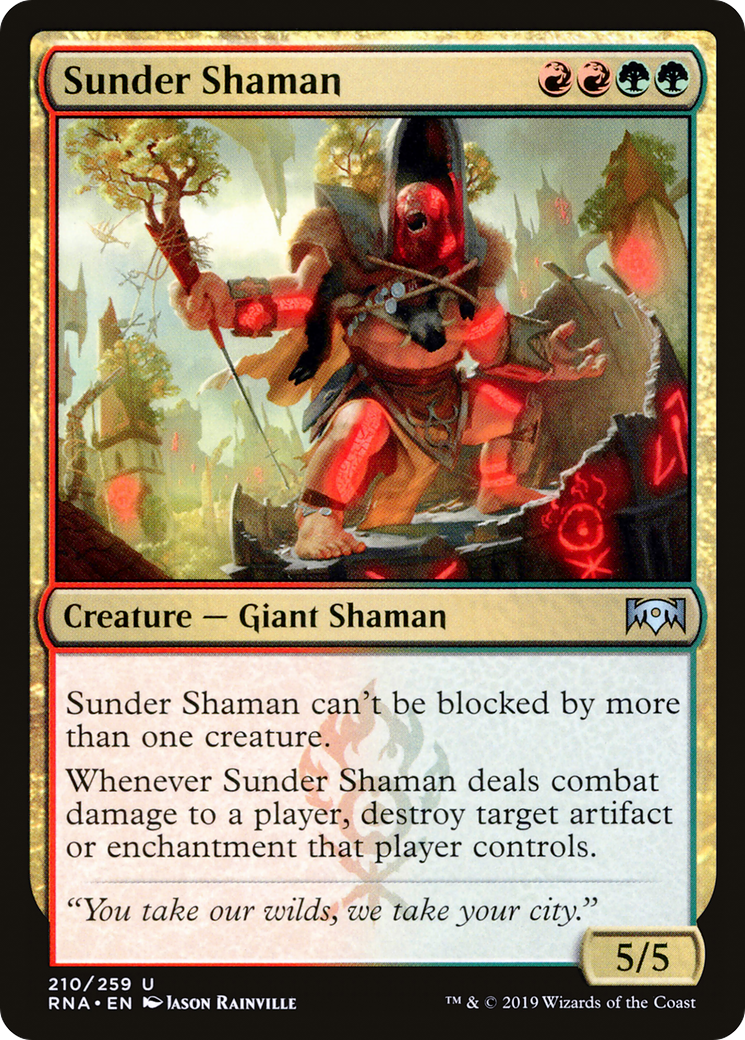 Sunder Shaman (RNA-210) [Ravnica Allegiance] Foil