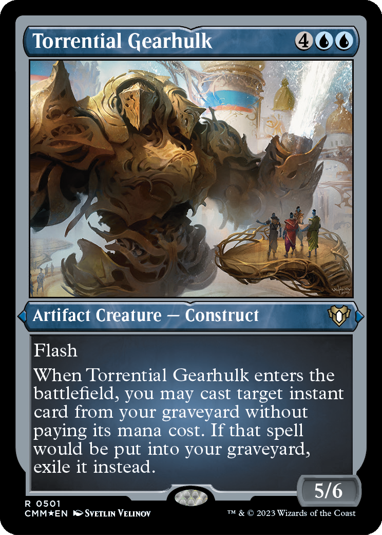 Torrential Gearhulk (Foil Etched) (CMM-501) [Commander Masters] Foil
