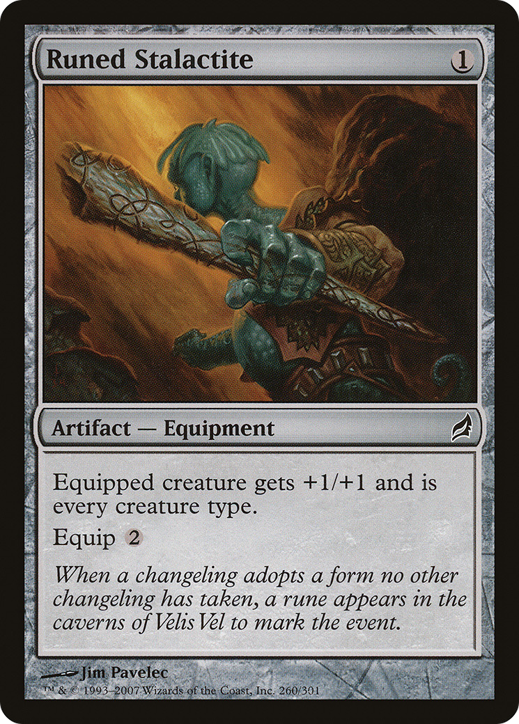 Runed Stalactite (LRW-260) [Lorwyn] Foil