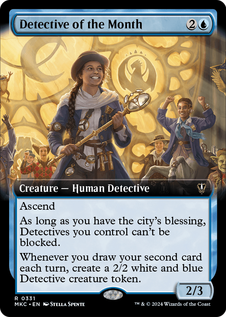 Detective of the Month (Extended Art) (MKC-331) [Murders at Karlov Manor Commander]