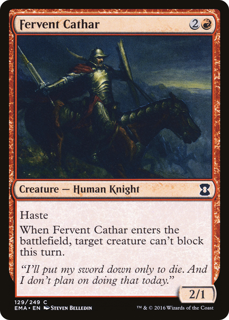 Fervent Cathar (EMA-129) [Eternal Masters] Foil