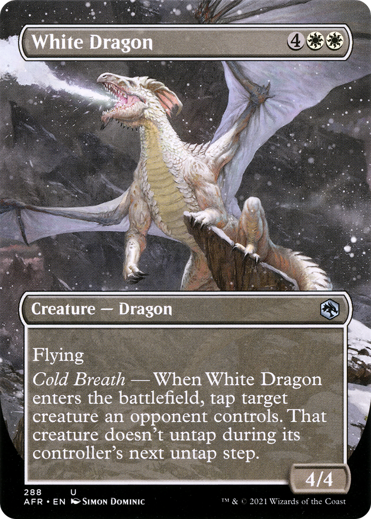 White Dragon (Borderless) (AFR-288) [Adventures in the Forgotten Realms]