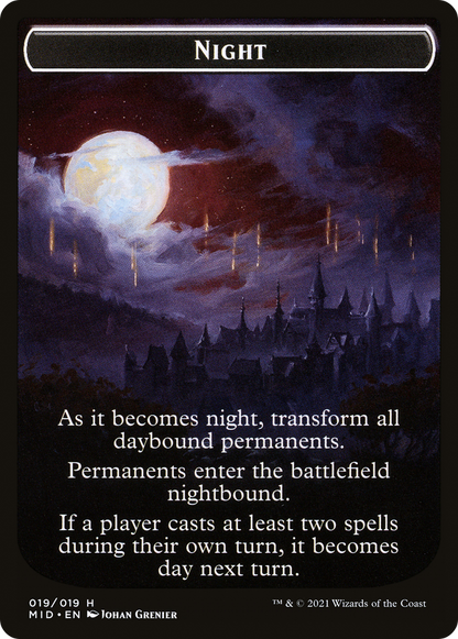 Day // Night (TMID-019) [Innistrad: Midnight Hunt Tokens]