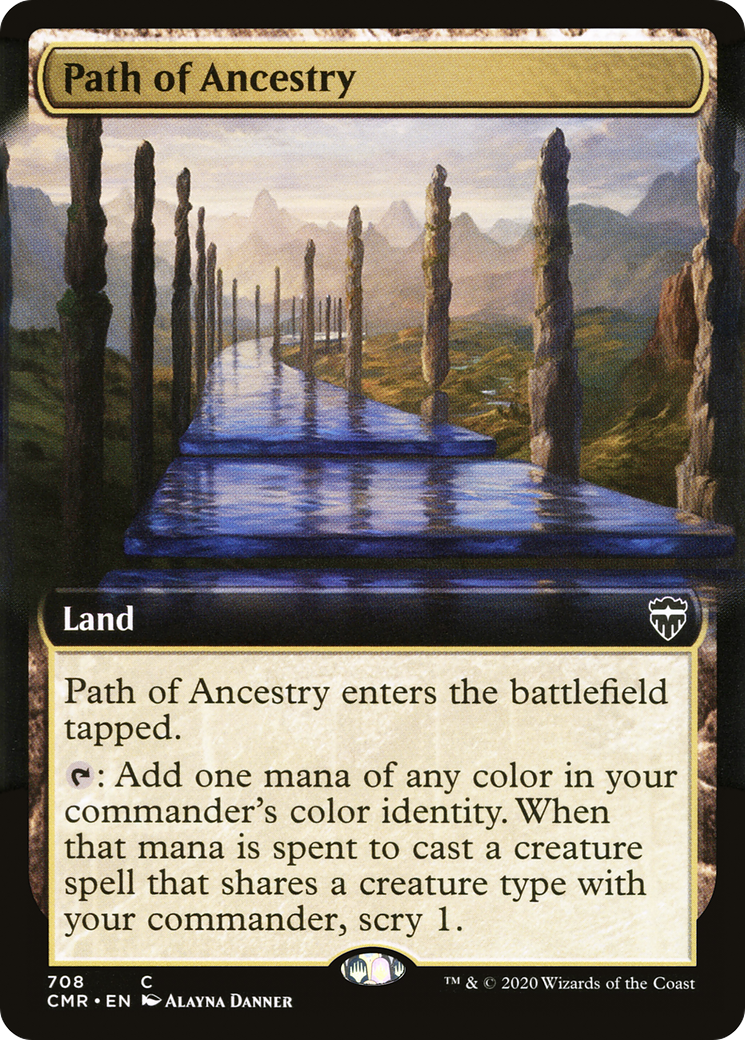 Path of Ancestry (Extended Art) (CMR-708) [Commander Legends] Foil