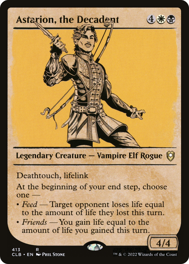 Astarion, the Decadent (Showcase) (CLB-413) [Commander Legends: Battle for Baldur's Gate] Foil