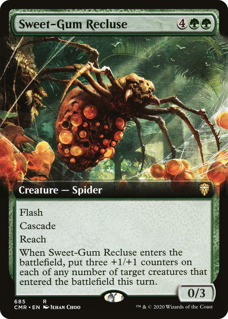 Sweet-Gum Recluse (Extended Art) (CMR-685) [Commander Legends] Foil