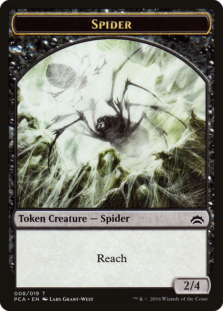 Spider // Saproling Double-sided Token (PCA-8 // 19) [Planechase Anthology Tokens]