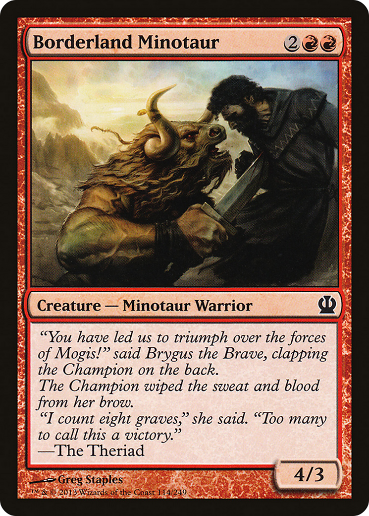 Borderland Minotaur (THS-114) [Theros]