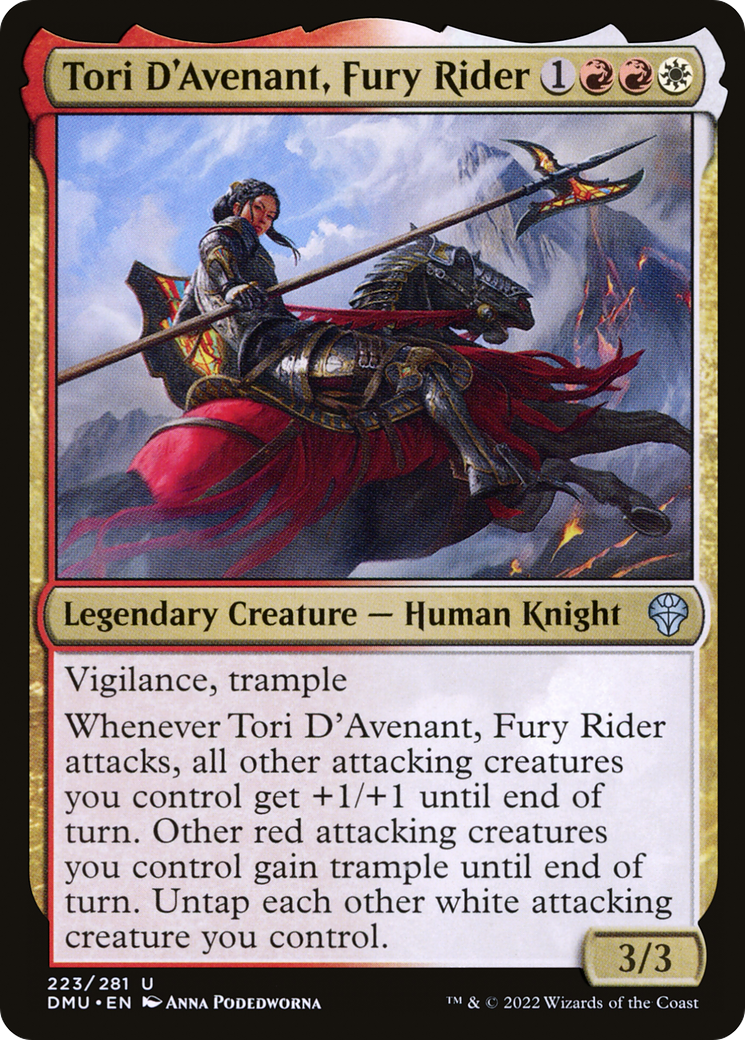 Tori D'Avenant, Fury Rider (DMU-223) [Dominaria United] Foil