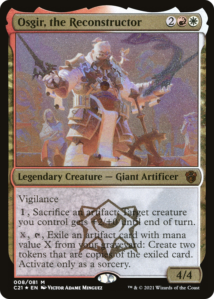 Osgir, the Reconstructor (Display Commander) - Thick Stock (C21-008) [Commander 2021 Display Commanders] Foil