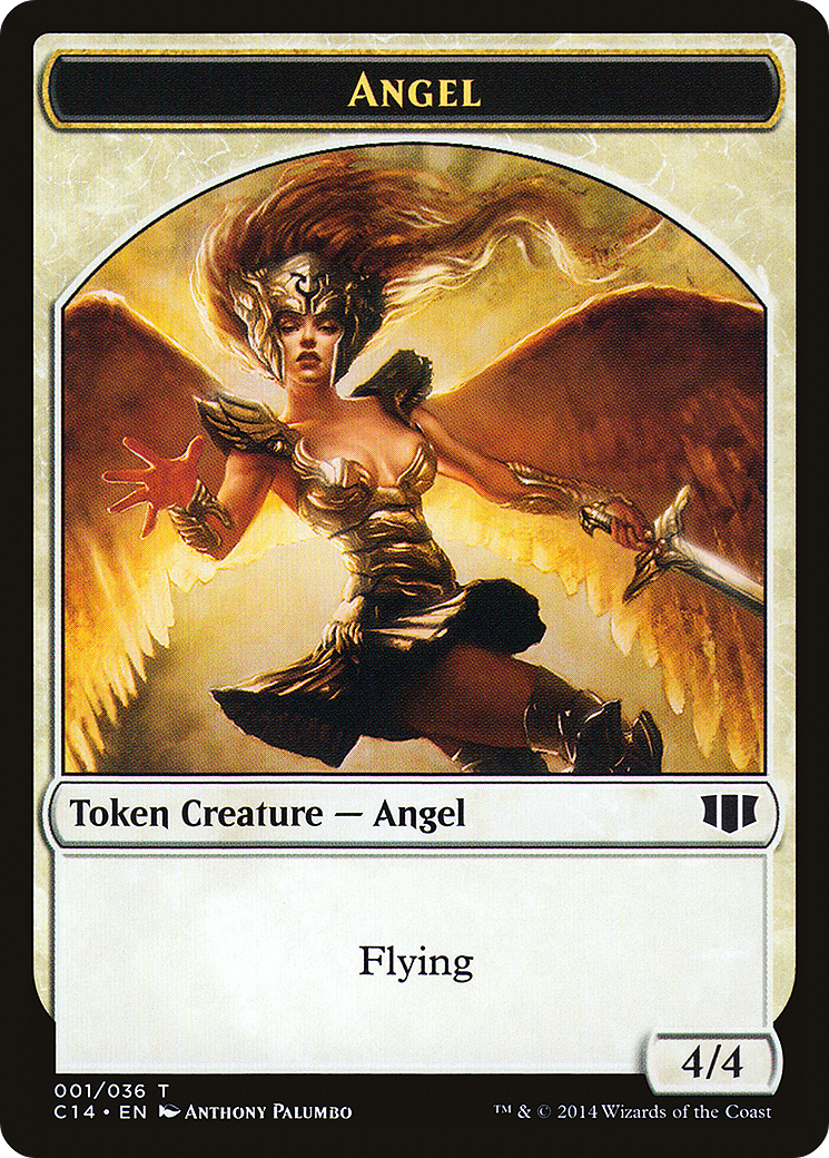 Angel // Cat Double-sided Token (C14-1 // 2) [Commander 2014 Tokens]