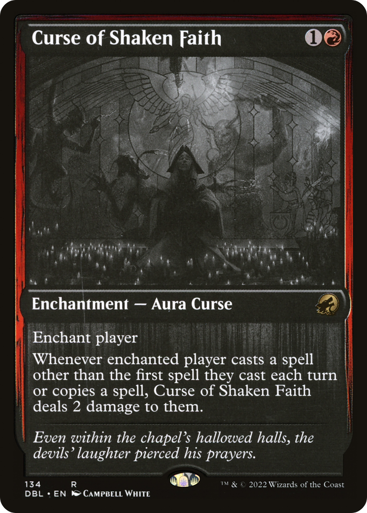 Curse of Shaken Faith (DBL-134) [Innistrad: Double Feature]