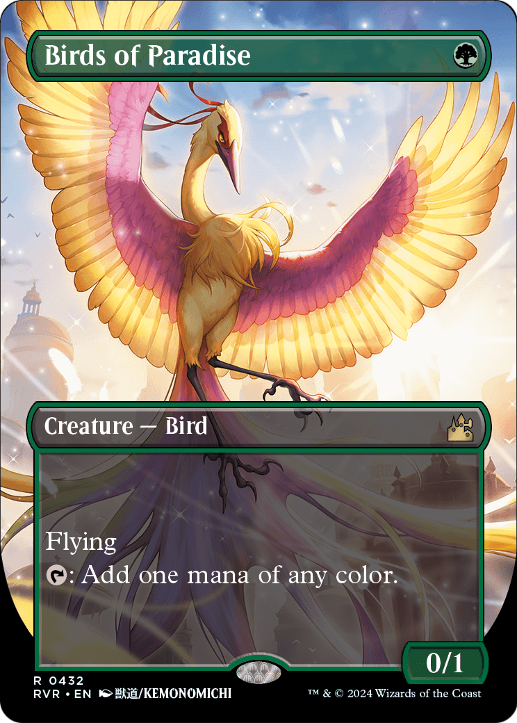 Birds of Paradise (Anime Borderless) (RVR-432) [Ravnica Remastered]