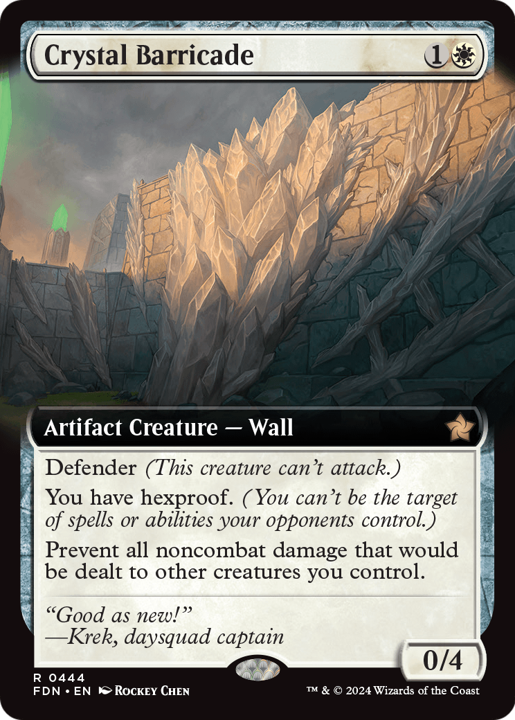 Crystal Barricade (Extended Art) (FDN-444) [Foundations] Foil