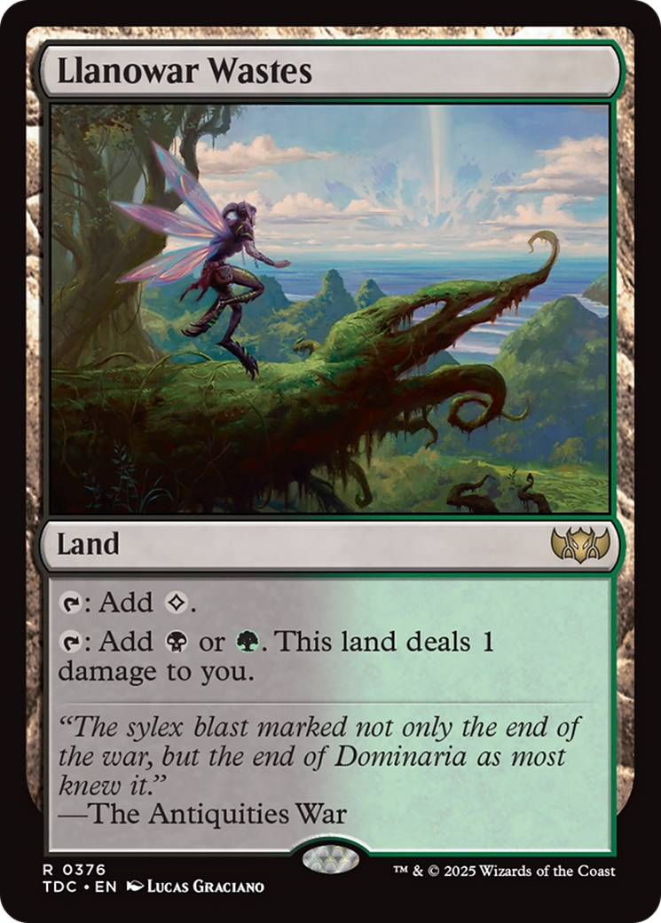 Llanowar Wastes (TDC-376) [Commander: Tarkir: Dragonstorm]