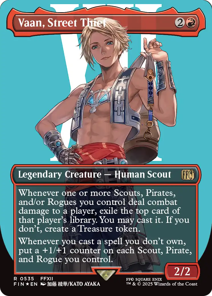 Vaan, Street Thief (Borderless) (Surge Foil) (FIN-535) [FINAL FANTASY] Foil