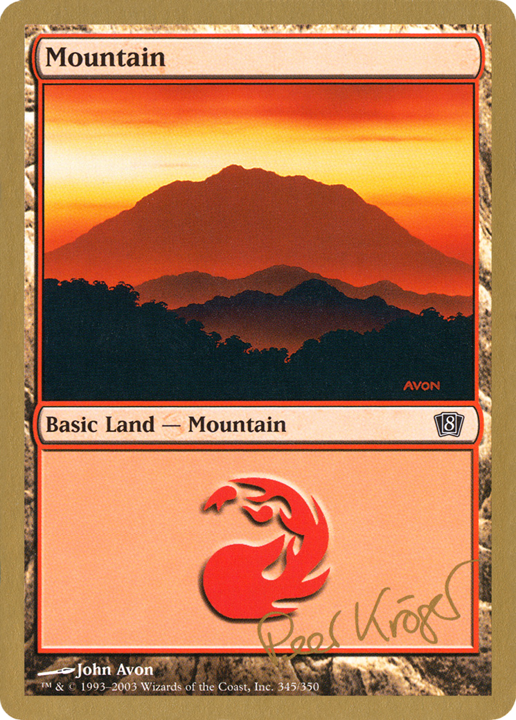 Mountain (345) - 2003 Peer Kroger (8ED) [World Championship Decks 2003]