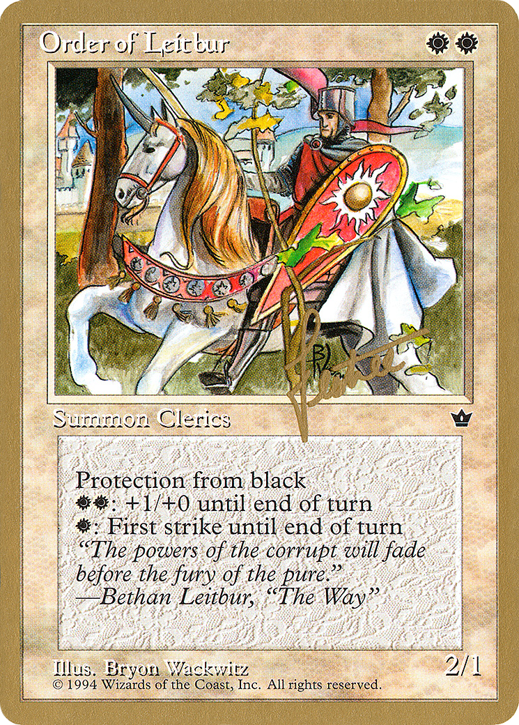 Order of Leitbur (Male) - 1996 Bertrand Lestree (FEM) [Pro Tour Collector Set]