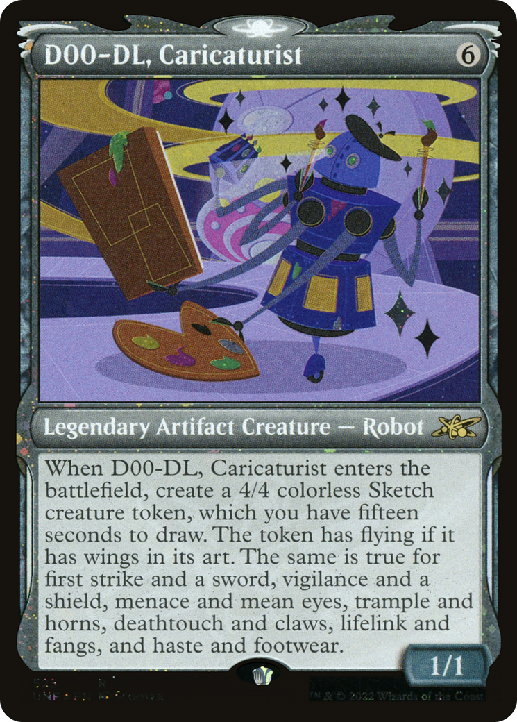 D00-DL, Caricaturist (Showcase) (Galaxy Foil) (UNF-525) [Unfinity] Foil
