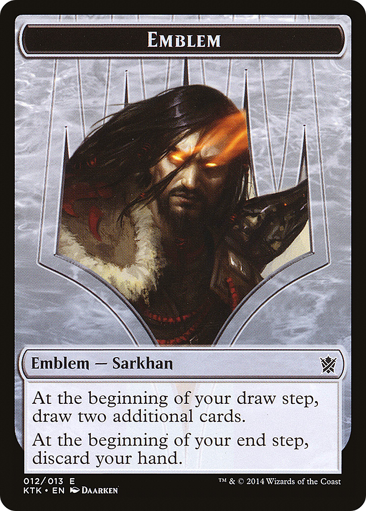 Emblem - Sarkhan, the Dragonspeaker (KTK-012) [Khans of Tarkir Tokens]