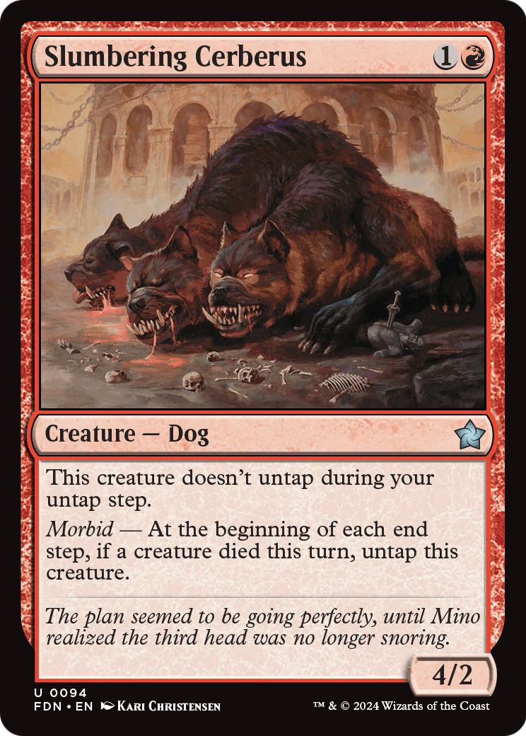 Slumbering Cerberus (FDN-094) [Foundations] Foil