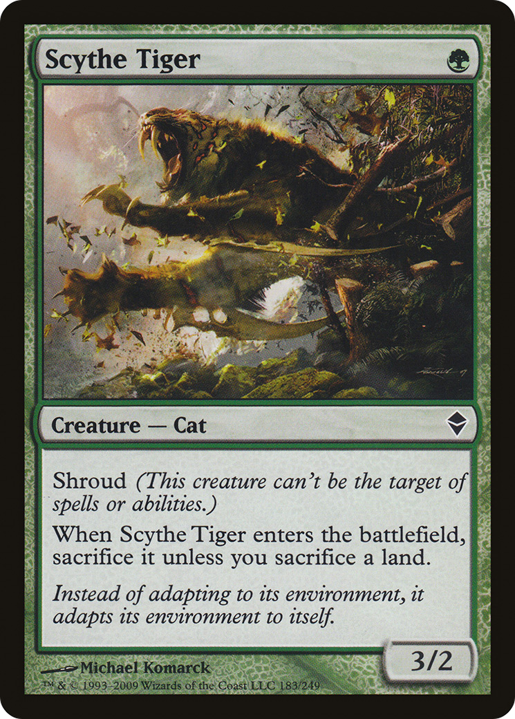 Scythe Tiger (ZEN-183) [Zendikar] Foil
