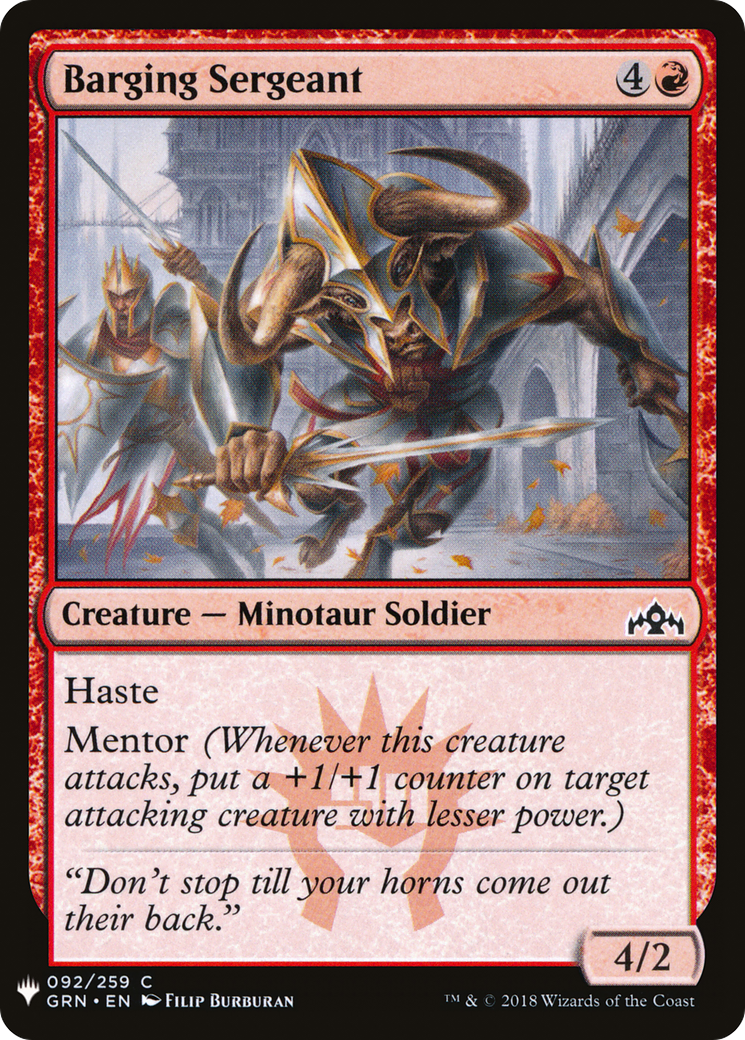 Barging Sergeant (LIST-GRN-92) [The List]
