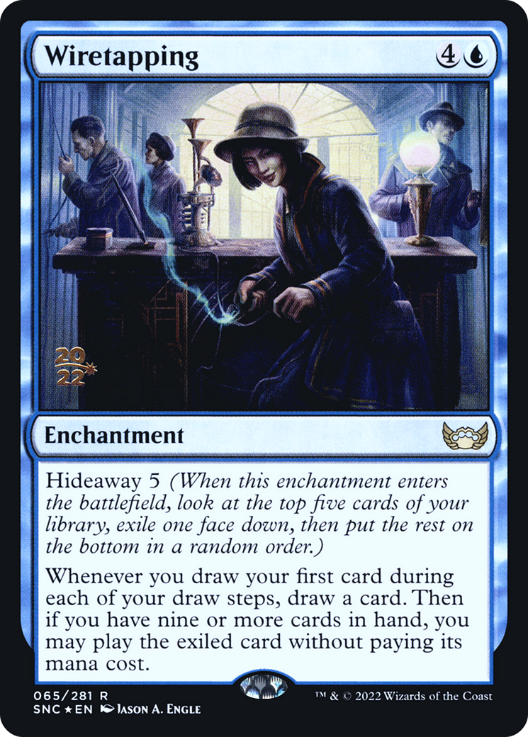 Wiretapping (PRE-065) [Streets of New Capenna Promos] Foil
