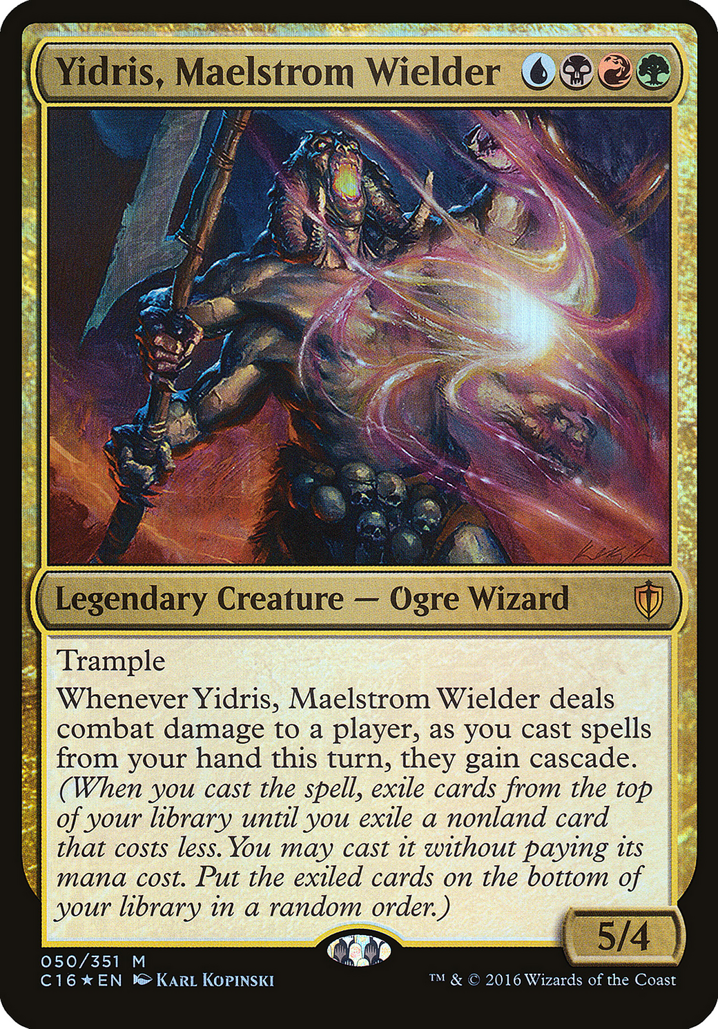 Yidris, Maelstrom Wielder (Commander 2016) (OVER-050) [Commander 2016 Oversized] Foil