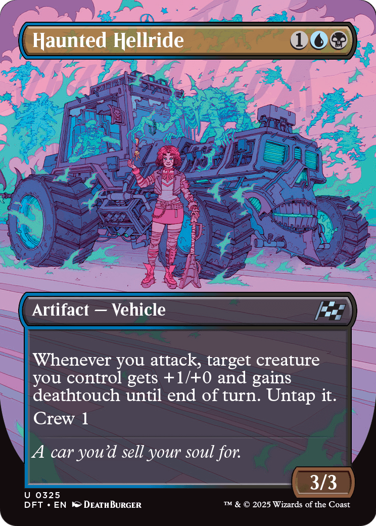 Haunted Hellride (Borderless) (DFT-325) [Aetherdrift] Foil