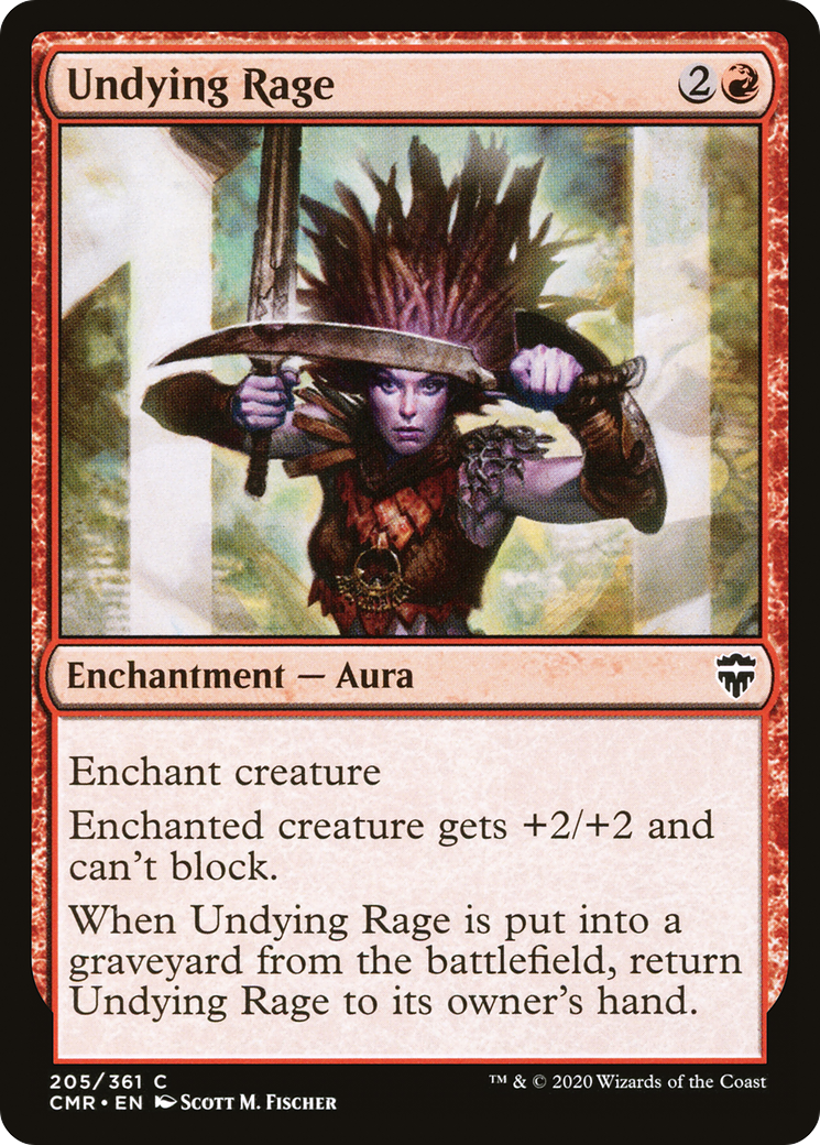 Undying Rage (CMR-205) [Commander Legends] Foil