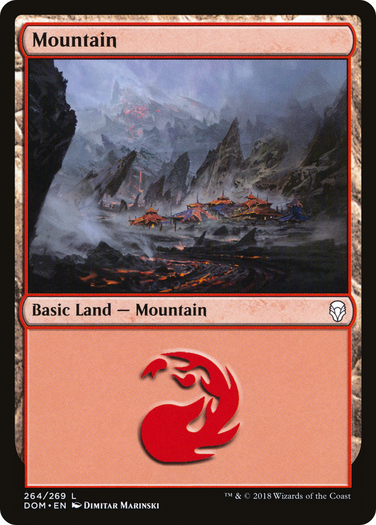 Mountain (DOM-264) [Dominaria] Foil