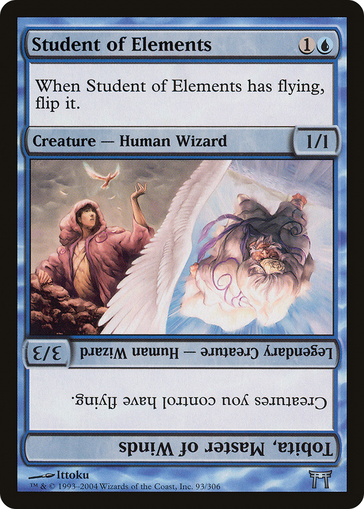 Student of Elements // Tobita, Master of Winds (CHK-093) [Champions of Kamigawa] Foil