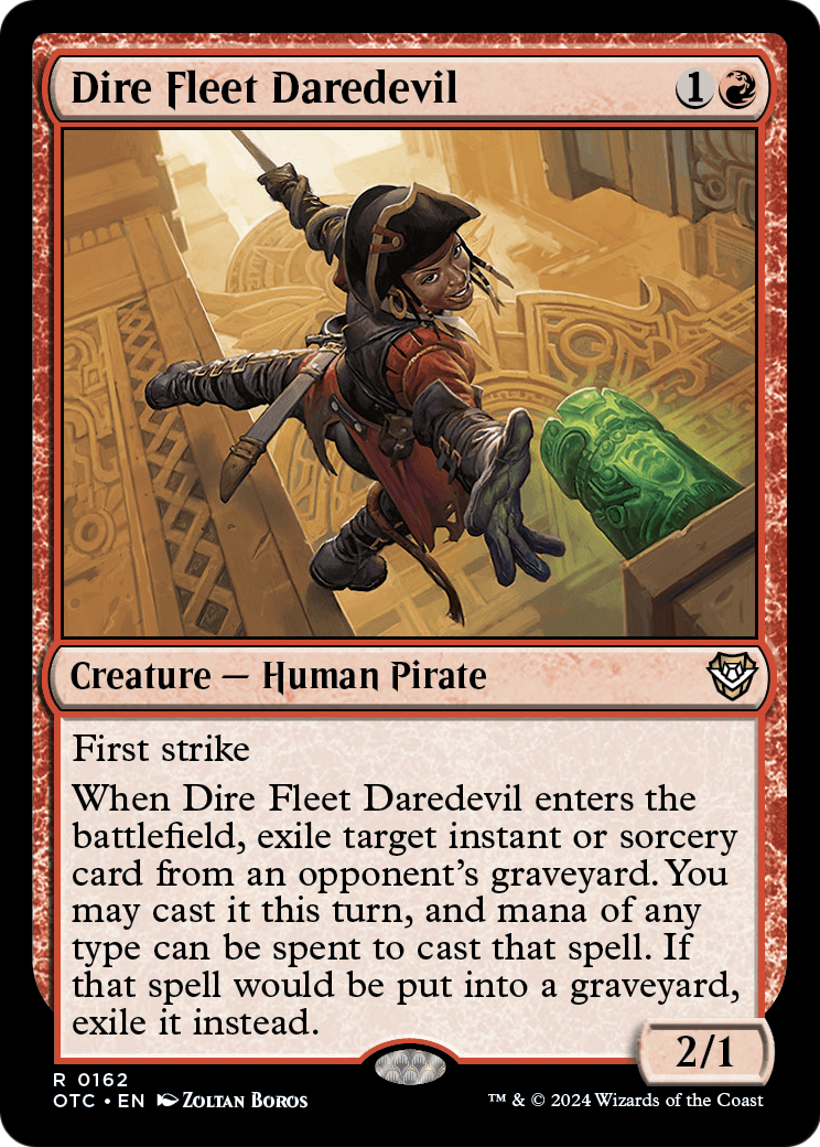 Dire Fleet Daredevil (OTC-162) [Outlaws of Thunder Junction Commander]