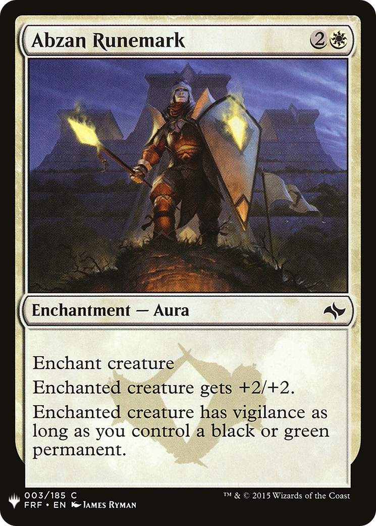 Abzan Runemark (LIST-FRF-3) [The List]