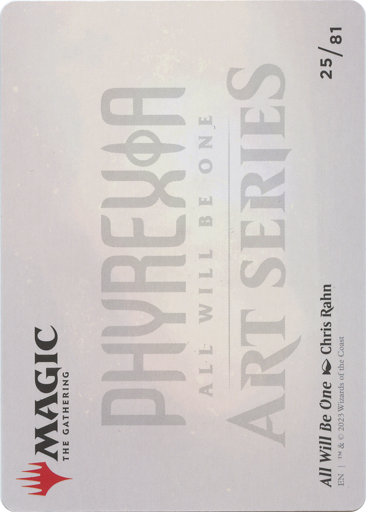 All Will Be One // All Will Be One (AONE-025) (Borderless) [Phyrexia: All Will Be One Art Series] Foil