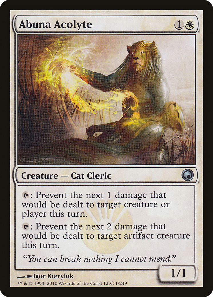 Abuna Acolyte (SOM-001) [Scars of Mirrodin]