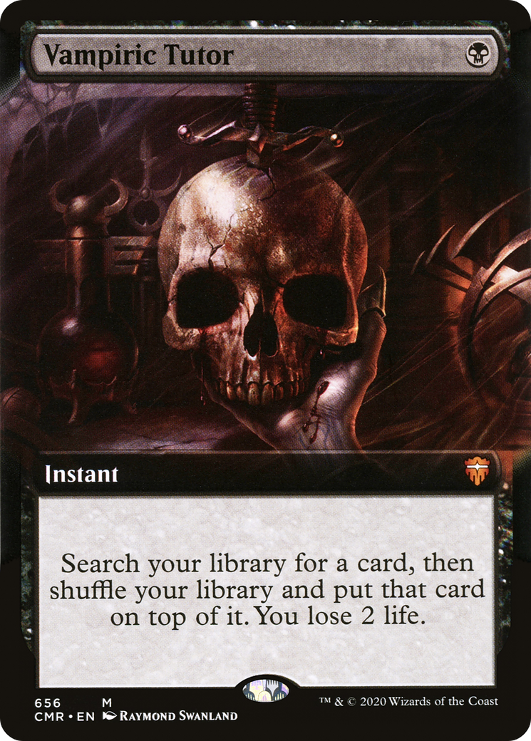 Vampiric Tutor (Extended Art) (CMR-656) [Commander Legends] Foil