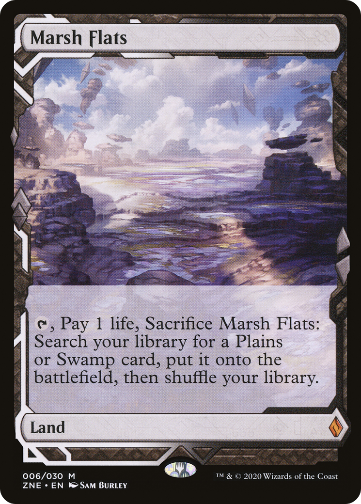Marsh Flats (ZNE-006) [Zendikar Rising Expeditions] Foil
