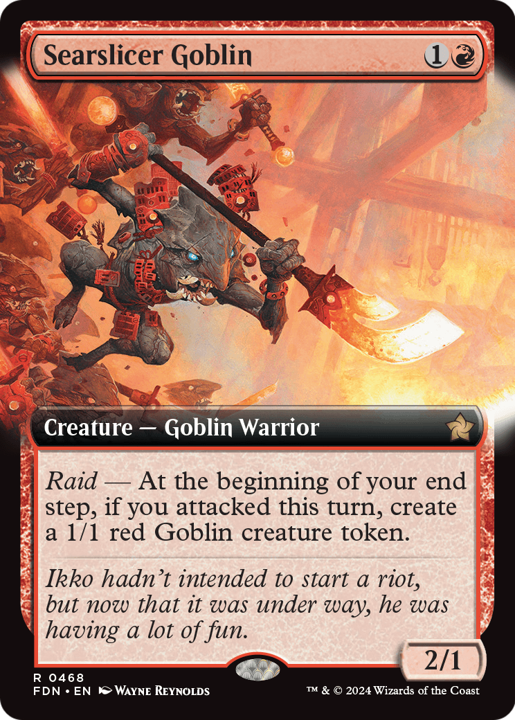 Searslicer Goblin (Extended Art) (FDN-468) [Foundations] Foil
