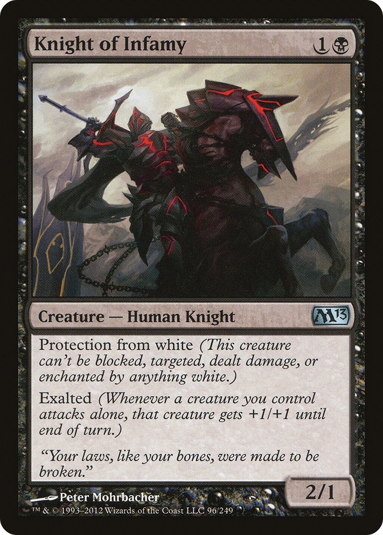 Knight of Infamy (M13-096) [Magic 2013] Foil