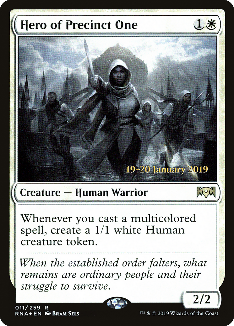 Hero of Precinct One (PRE-11S) [Ravnica Allegiance Promos] Foil