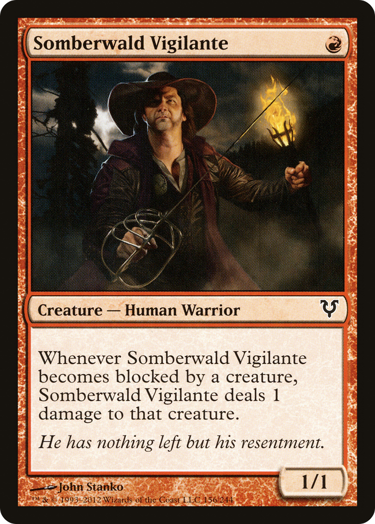 Somberwald Vigilante (AVR-156) [Avacyn Restored] Foil