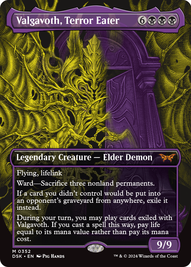 Valgavoth, Terror Eater (Showcase) (DSK-352) (Borderless) [Duskmourn: House of Horror] Foil