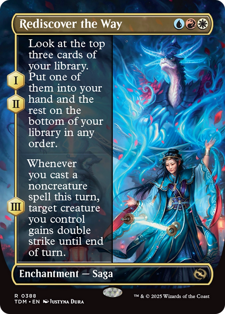 Rediscover the Way (Borderless) (TDM-388) [Tarkir: Dragonstorm] Foil