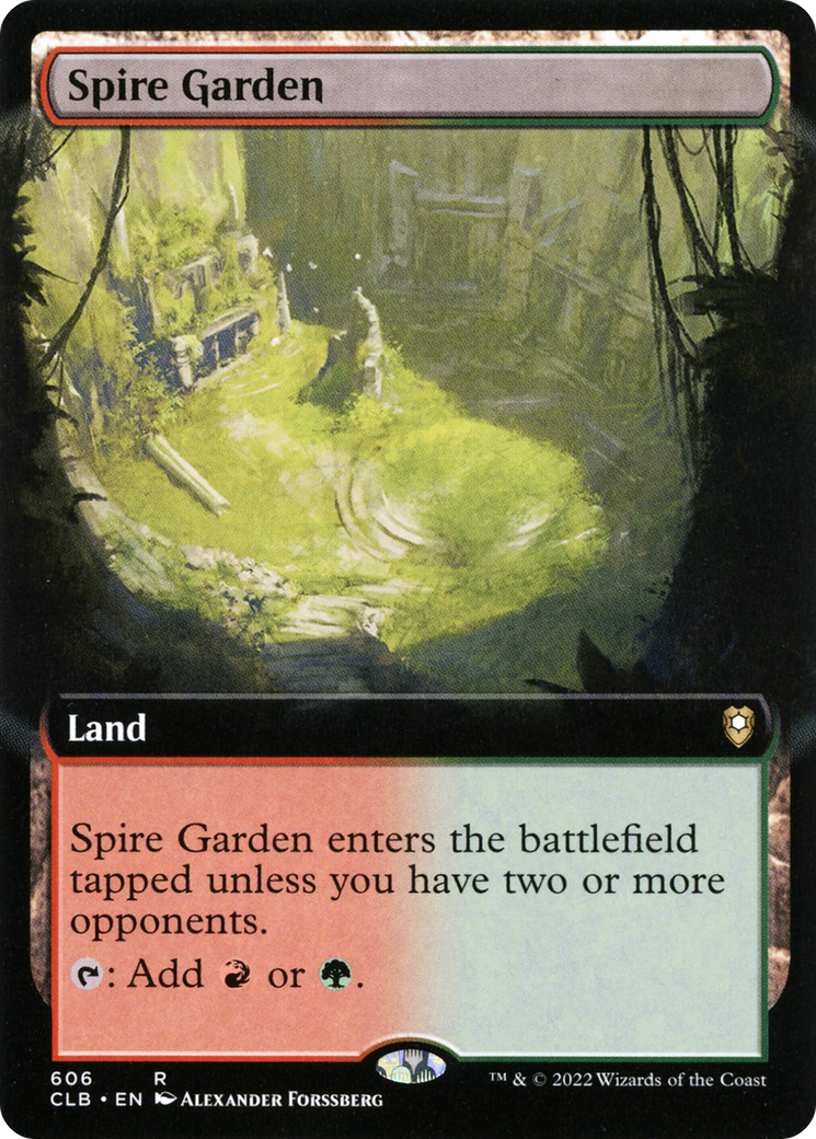 Spire Garden (Extended Art) (CLB-606) [Commander Legends: Battle for Baldur's Gate] Foil